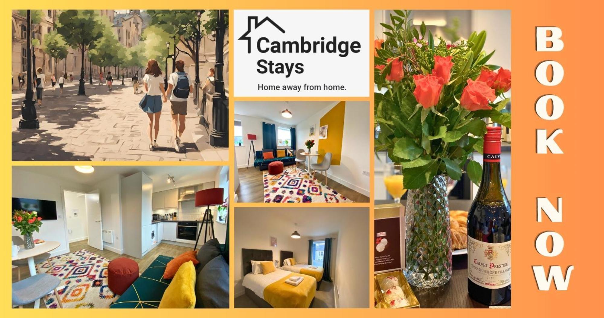 Cambridge Stays Central Apart Hotel 1Br Flats-Easy Walk To City Centre-Parking Exteriör bild