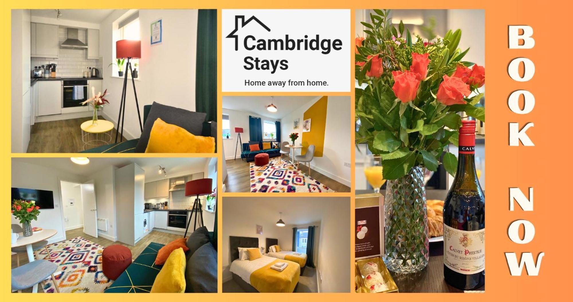 Cambridge Stays Central Apart Hotel 1Br Flats-Easy Walk To City Centre-Parking Exteriör bild